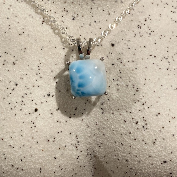 Larimar sterling silver necklace - Picture 2 of 3